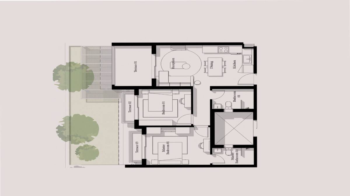 Floor Plan chalet in Jefaira North Coast