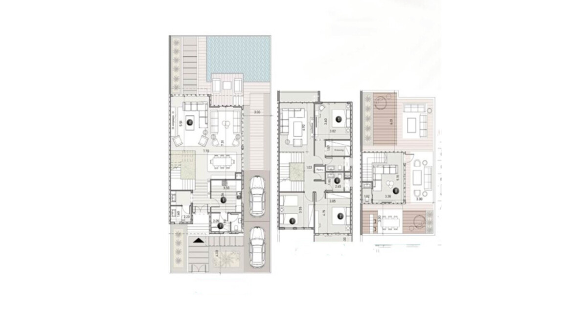 Floor Plan twinhouse in Rosail city Mostakbal City