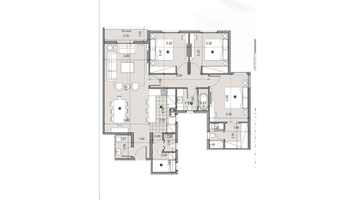 Floor Plan apartment in Rosail city Mostakbal City