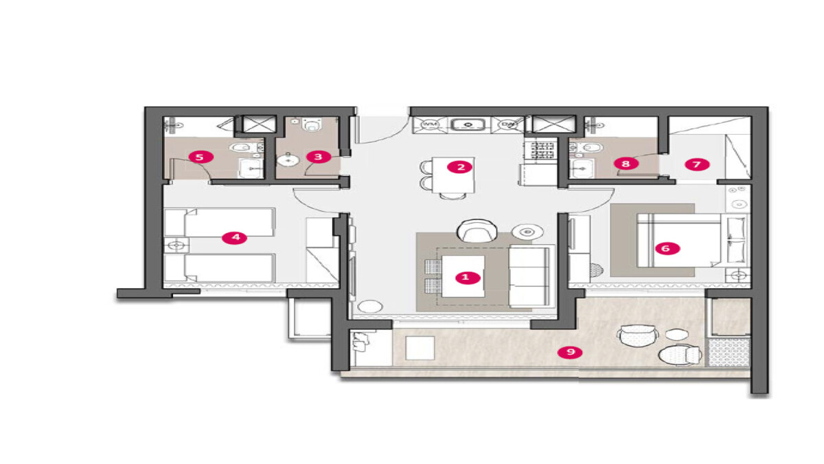 Floor Plan chalet in DOSE North Coast