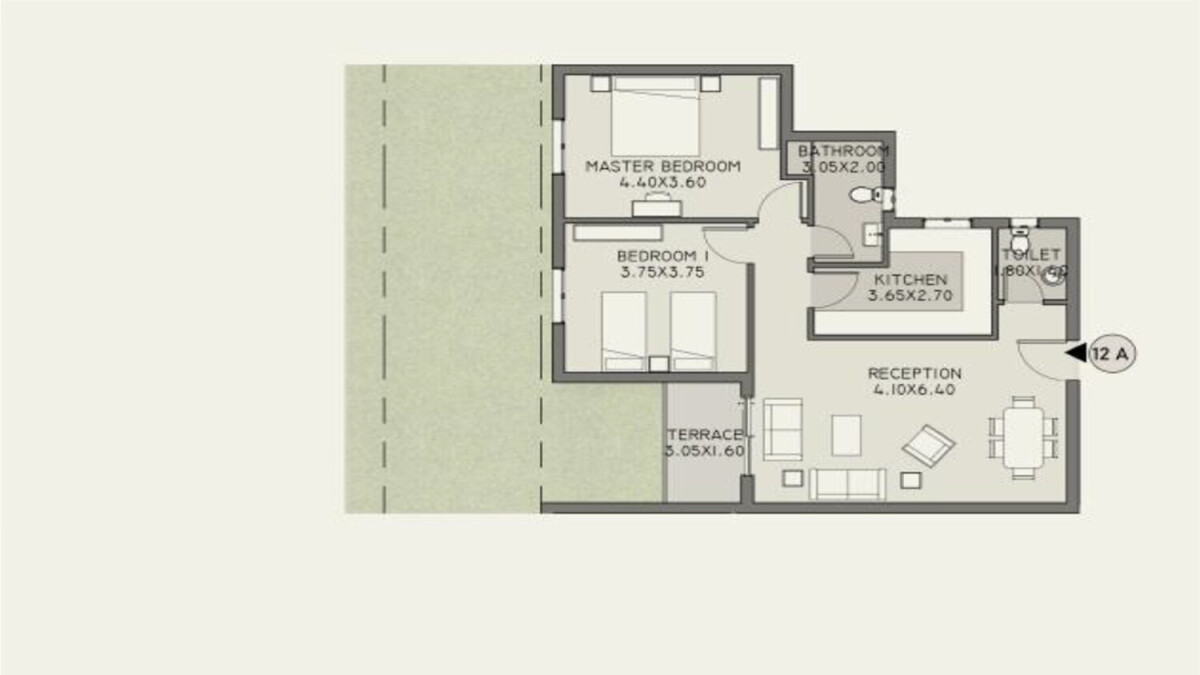 Floor Plan apartment in Taj city New Cairo